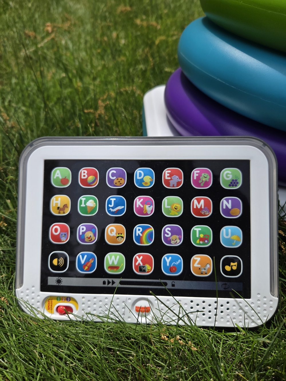 Fisher-Price Toy Bundle Laugh & Learn Plush Puppy, Stacking Rings And Tablet - Picture 4 of 4